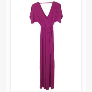 ASOS Fuschia Faux Wrap Dress Size 2